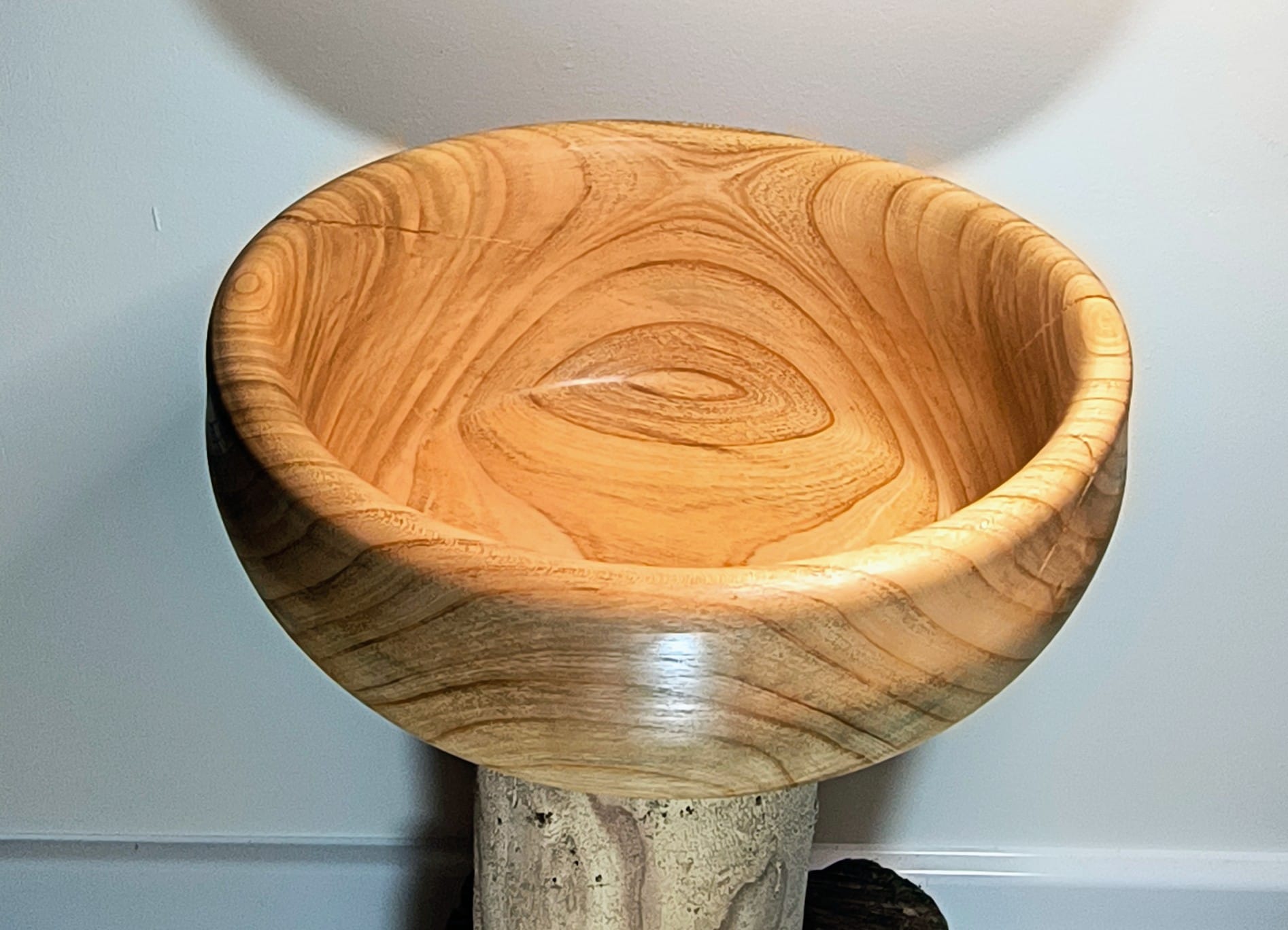 Miska z drewna czereśni na sałatki - ręcznie toczona, idealny prezent